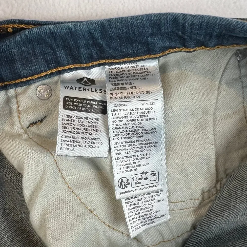 Levis 514 Jeans Mens 36x30 Blue Straight Mid Rise Dark Wash Denim‎